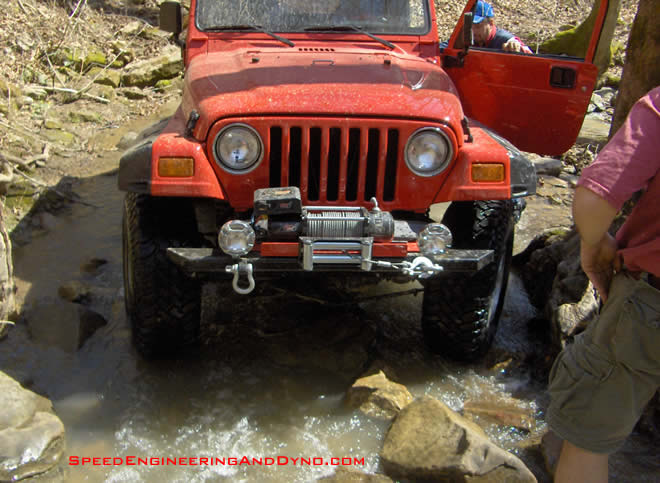 If we were afraid of bending tie rods we wouldn't be here...  tie rod vs creek rock...  rock won the battle... =>