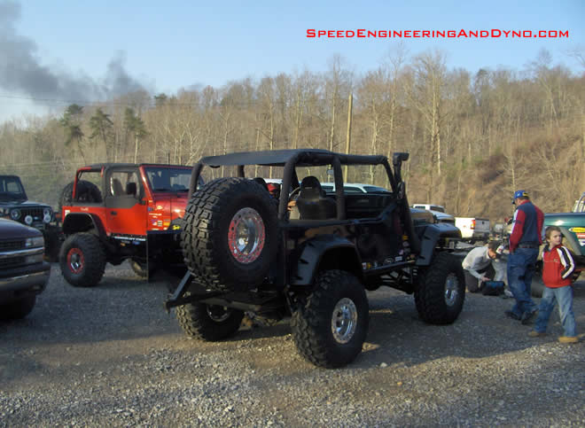 Everyone getting prepared for the trail before we each buy a land use permit here at the Windrock OHV recreation area